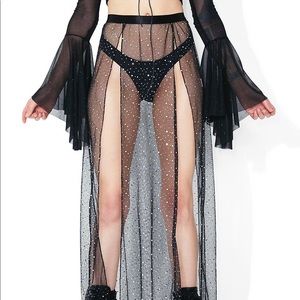 Dollskill sheer maxi skirt
